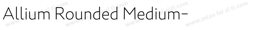 Allium Rounded Medium字体转换
